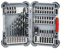 BOSCH 2607017567 Set of 35-piece Pick and Click metal drills and screw bits