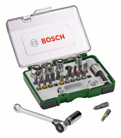 BOSCH 2607017160 27-piece screwdriver bit and ratchet set