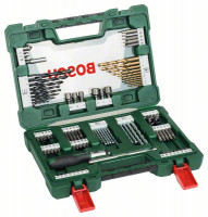 BOSCH 2607017195 91-Piece V-Line TiN Ratchet Screwdriver Bit Set