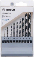 BOSCH 2607002826 9-Piece Twist Drill Set HSS PointTeQ Hex 2-8mm