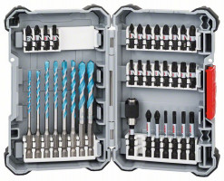 BOSCH 2607017570 Set of 35 Pick and Click MultiConstruction drills and bits