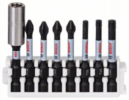 BOSCH 2608522328 8-piece impact control bit set 50 mm, PH1;3×PH2;PH3;2×PZ2;PZ3