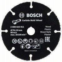 BOSCH 2608901196 Cutting disc Carbide Multi Wheel, 76 mm