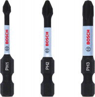 BOSCH 2608522491 Screwdriver bits Impact Control PH Power Bit, 3 pcs