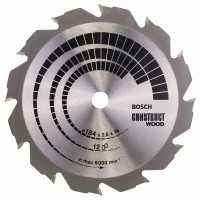 BOSCH 2608641200 Saw blade Construct Wood 184 x 16 x 2.6 mm; 12