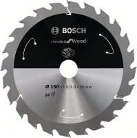 BOSCH 2608837674 Saw blade Standard for Wood for battery saws 150×1.6×20mm, 24