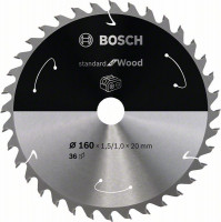 BOSCH 2608837677 Saw blade Standard for Wood for battery saws 160×1.5×20mm, 36