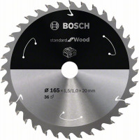 BOSCH 2608837686 Saw blade Standard for Wood for battery saws 165×1.5×20mm, 36