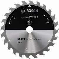 BOSCH 2608837690 Saw blade Standard for Wood for battery saws 173×1.5×20mm, 24