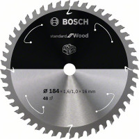 BOSCH 2608837701 Saw blade Standard for Wood for battery saws 184×1.6×16mm, 48