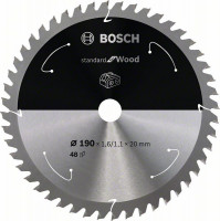 BOSCH 2608837705 Saw blade Standard for Wood for battery saws 190×1.6×20mm, 48