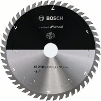 BOSCH 2608837714 Saw blade Standard for Wood for battery saws 210x1.7x30mm, 48