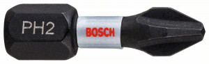 BOSCH 2608522403 Screwdriver bits Impact Control PH2, 2 pcs