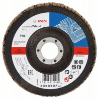 BOSCH 2608603657 Flap grinding wheel X431, Standard for Metal 125 mm, P60