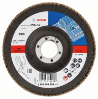 BOSCH 2608603658 Flap grinding wheel X431, Standard for Metal 125 mm, P80