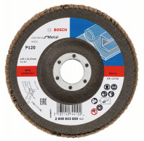 BOSCH 2608603659 Flap grinding wheel X431, Standard for Metal 125 mm, P120