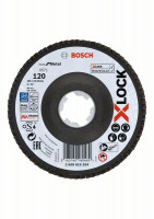 BOSCH 2608619204 Flap disc Best for Metal X571, bent, dia. 125mm, P120