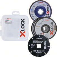 BOSCH 2608619374 X-LOCK 5-piece cutting and flap disc set, 125 mm