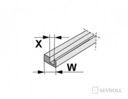 SEVROLL seals for glass 18/4-4,5mm asymmetric