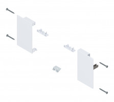 BLUM ZI4.0MS1 front bracket inner MERIVOBOX M, white, SW-M