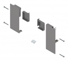 BLUM ZI4.1KS1 front bracket inner MERIVOBOX K, grey, IG-M