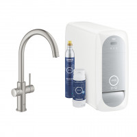 GROHE 31455DC1 Blue Home starter kit C-outlet Supersteel