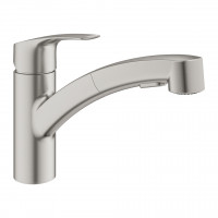 GROHE 30305DC1 Tap Eurosmart pull-out dual shower supersteel