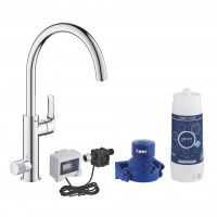 GROHE 30499000 Blue Pure Eurosmart starter set C-outlet chrome