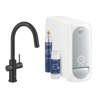 GROHE 31541KS0 Blue Home starter set C-off lift.perl. velvet black - black