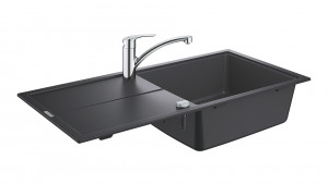 GROHE 31884AP0 Set K400 granite black + Via chrome