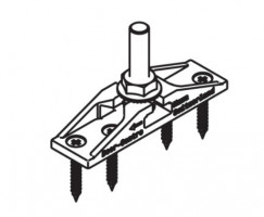 HAWA 10489 Junior 80 trolley holder for sliding fittings 80kg, screw M10