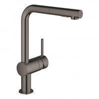 GROHE 30274A00 Tap Minta L-spout with dual spray Hard Graphite