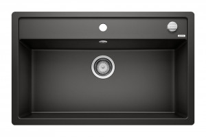 BLANCO 525878 Sink Dalago 8-F black with eccentric SILGRANIT PuraDur