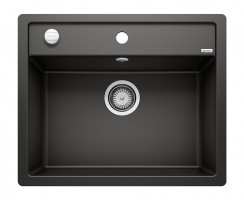 BLANCO 525875 Sink Dalago 6-F black with Silgranit PuraDur eccentric