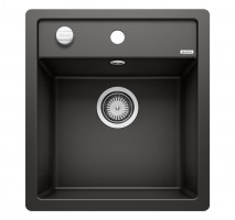 BLANCO 525870 Sink Dalago 45-F black with eccentric Silgranit PuraDur