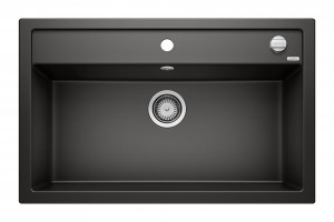 BLANCO 525877 Sink Dalago 8 black with Silgranit PuraDur eccentric