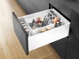 K-BLUM Legrabox C Pure 550 mm/70 kg, Tip-on, white SW-M, expando