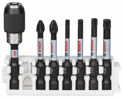 BOSCH 2608522327 7 Piece Impact Control Bit Set 50mm, PH2/PZ2/T15/T20/T25/T30