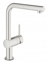 GROHE 31360DC1 Tap Minta Touch L-spout with pull-out aerator supersteel