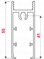 SEVROLL 05801 GM 18 bottom cover bar 1.7m 18mm olive