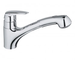 GROHE Kitchen Tap Eurodisc pull-out shower chrome 32257001