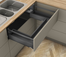 K-BLUM Merivobox E reling 450 mm/40 kg, Orion grey, Inserta, sink