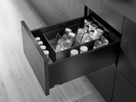 K-BLUM Legrabox C Pure 450mm/40 kg, Blumotion/TOB, karbon black CS-M, screw,sink