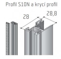 S-profile S10N silver elox 2,7m