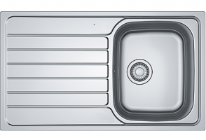 FRANKE Sink SKX 611-86/7L 860 x 500mm stainless steel drain left