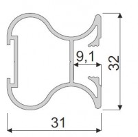 IC-grip rail Berlin 10mm EU champagne 5.3m