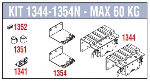 SISCO 1344-1354 fittings set for exterior doors