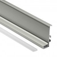 TULIP Gola door J profile with LED 4.1m stainless steel imitation