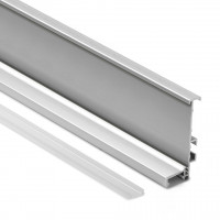 TULIP Gola door J profile with LED 4.1m anodised aluminium