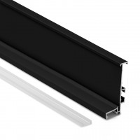 TULIP Gola door J profile with LED 4.1m black matt